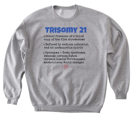 Down Syndrome Awareness&nbsp;, a Sport Grey Softstyle Crewneck Sweatshirt