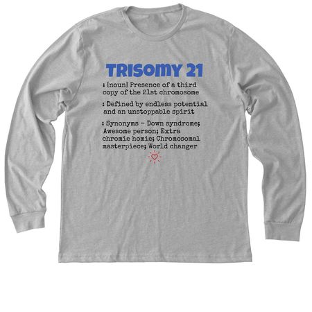 Down Syndrome Awareness&nbsp;, a Athletic Heather Premium Long Sleeve Tee