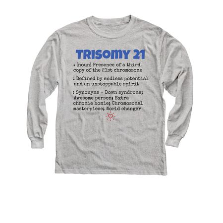 Down Syndrome Awareness&nbsp;, a Sport Grey Youth Long Sleeve Tee