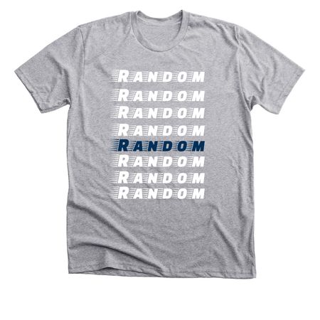 Random x8 (designed by #RandomRapha), a Athletic Heather Premium Unisex Tee