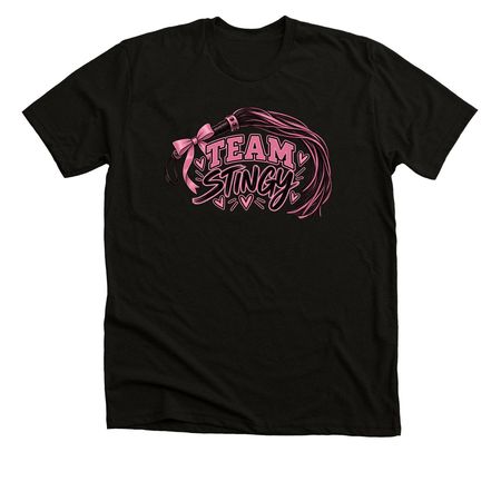 Team Stingy <3, a Black Heather Premium Unisex Tee