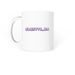 Words Are Hard, a White Coffee Mug (back-view)