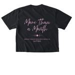 More Than a Month, a Black Comfort Colors Boxy Tee (back-view)