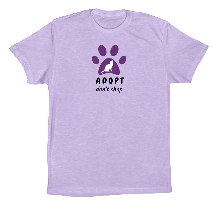 New Beginnings Cat Rescue, a Dark Lavender Premium Cotton Tee