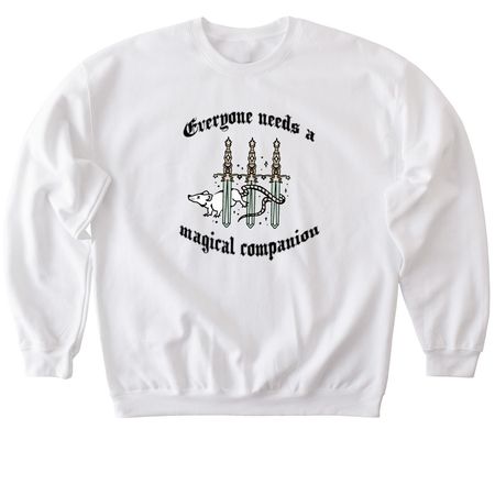 Magical Companion, a White Softstyle Crewneck Sweatshirt