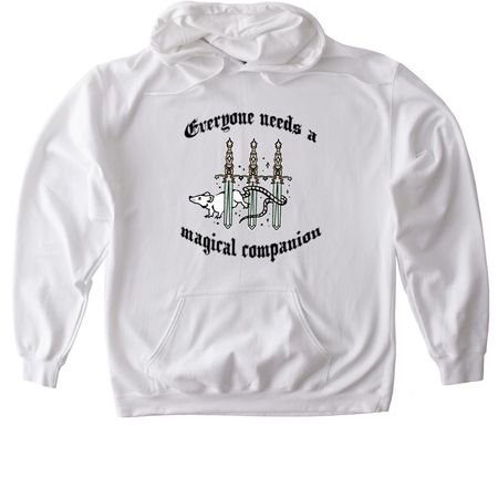 Magical Companion, a White Gildan Softstyle Pullover Hoodie
