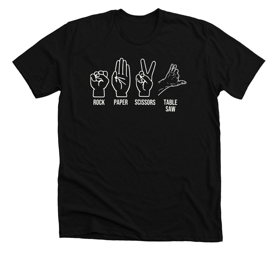 Chris Latchford - Rock, Paper, Scissors, ..., a Solid Black Blend Premium Unisex Tee