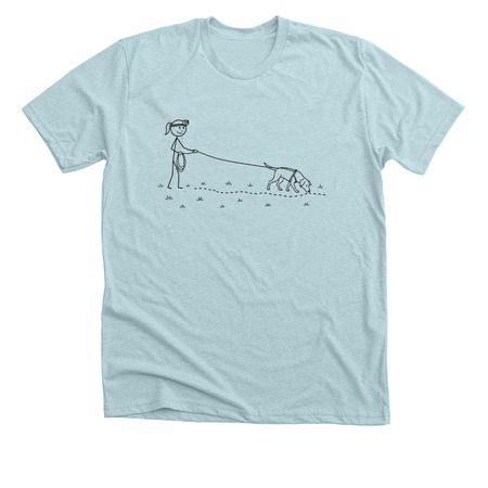 GoPro Tracking in blk, a Heather Ice Blue Premium Unisex Tee