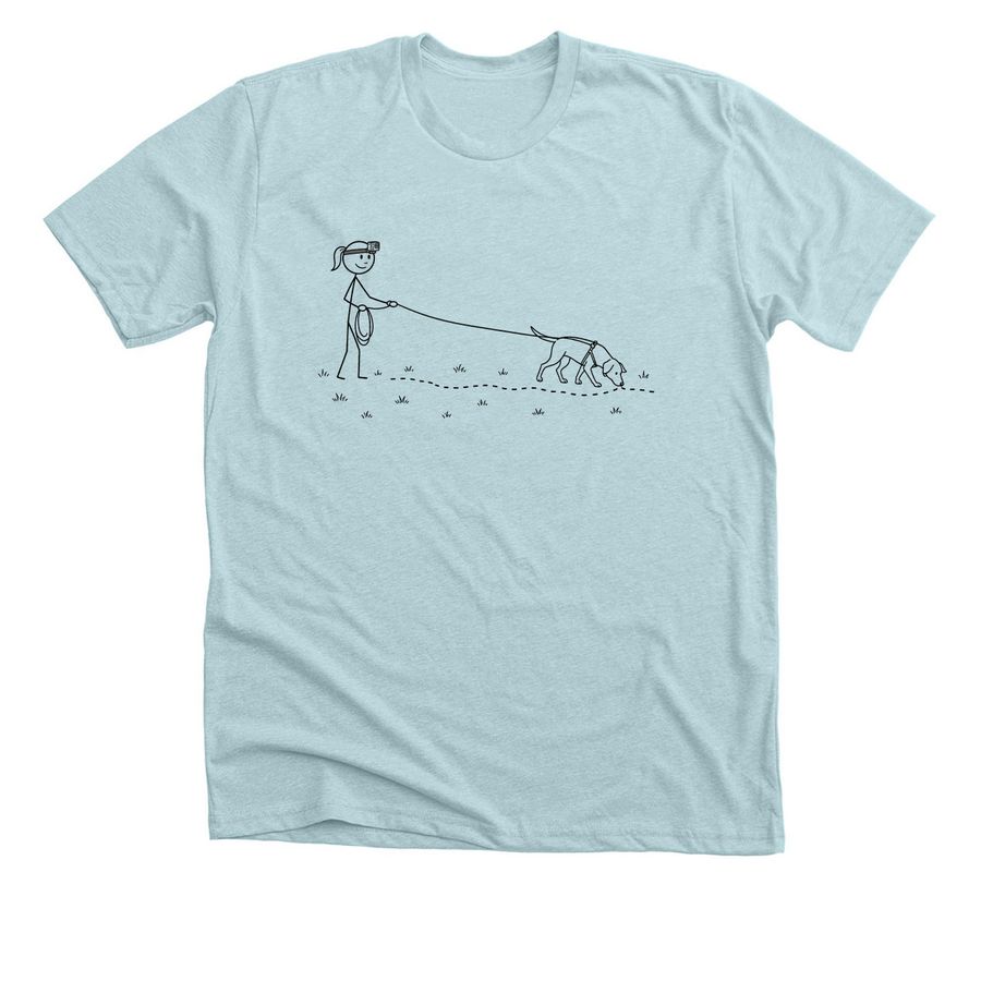 GoPro Tracking in blk, a Heather Ice Blue Premium Unisex Tee