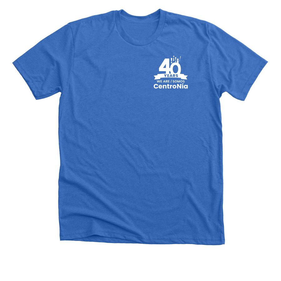 40th Anniversary Adult Collection, a Heather True Royal Premium Unisex Tee