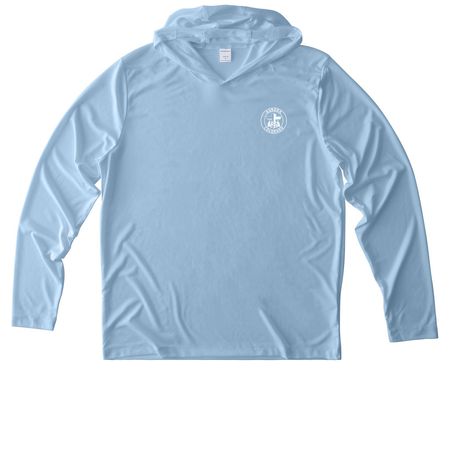 Aurora FCA Basics, a Light Blue UV Performance Long Sleeve Hoodie
