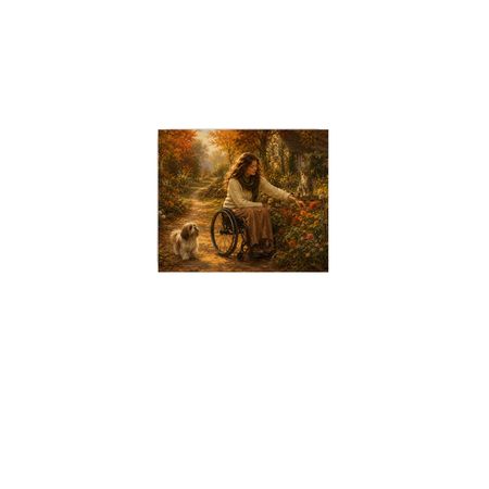 AUTUMN TENDING, a White Full Color Mouse Pad