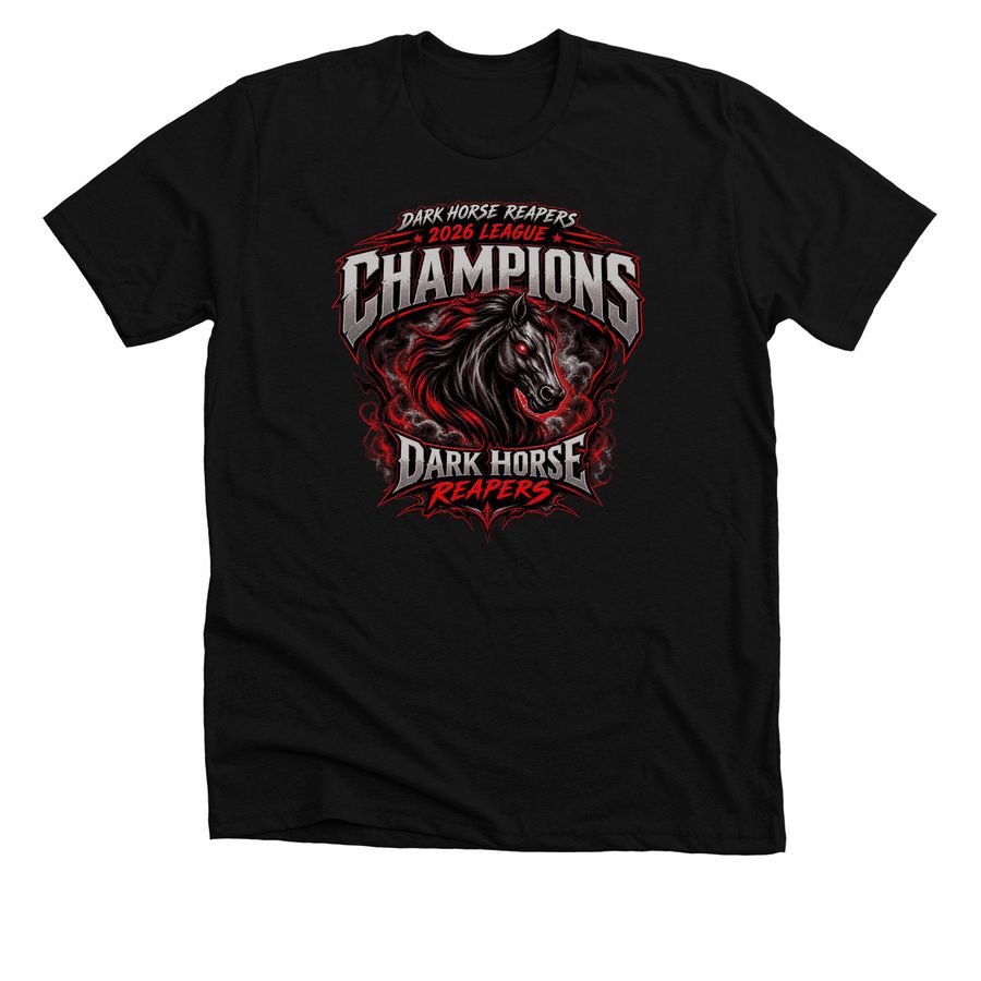 DARK HORSE REAPERS CHAMPIONSHIP GEAR, a Solid Black Blend Premium Unisex Tee