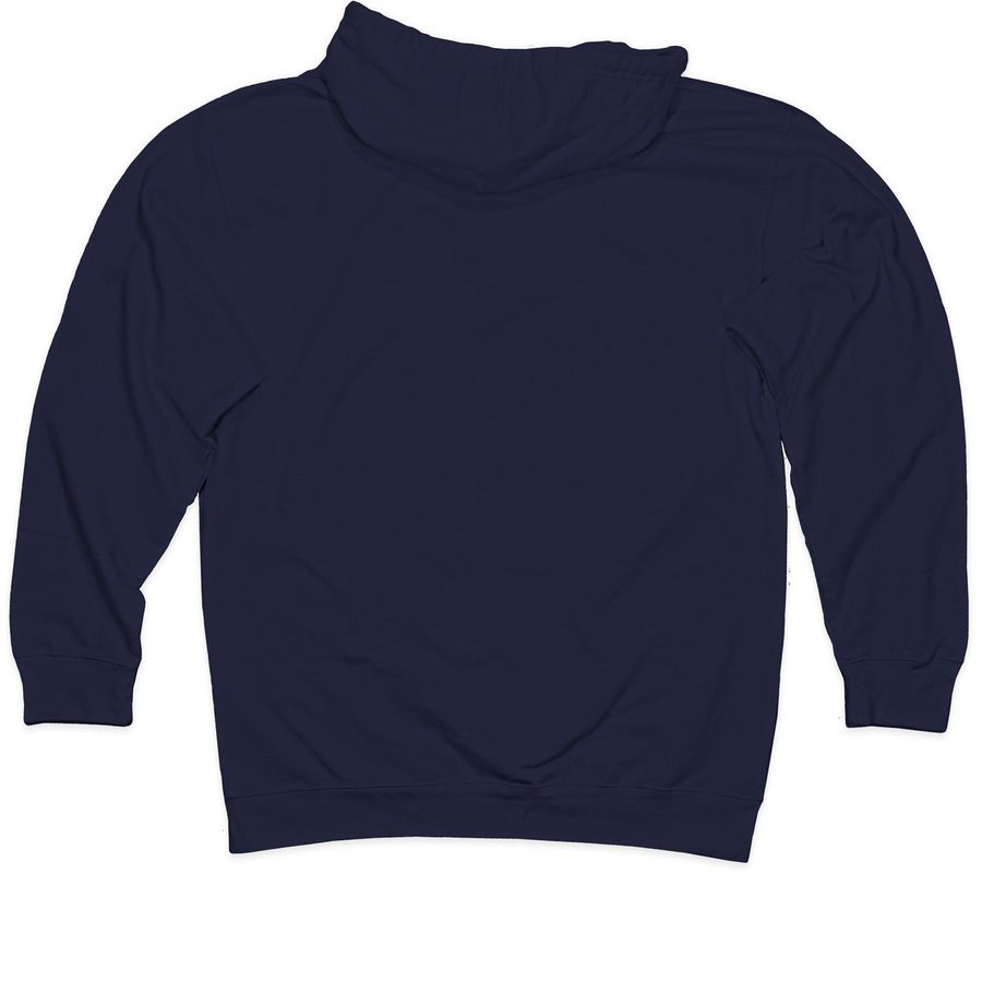 MK Pullover Hoodie, a Classic Navy Midweight Pullover Hoodie (back-view)