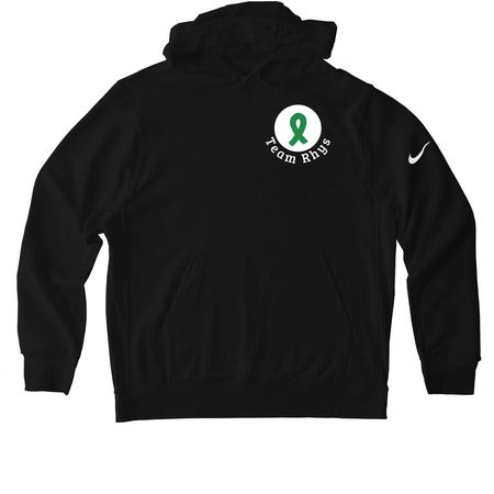 Team Rhys 2.0, a Black Nike Club Fleece Pullover Hoodie