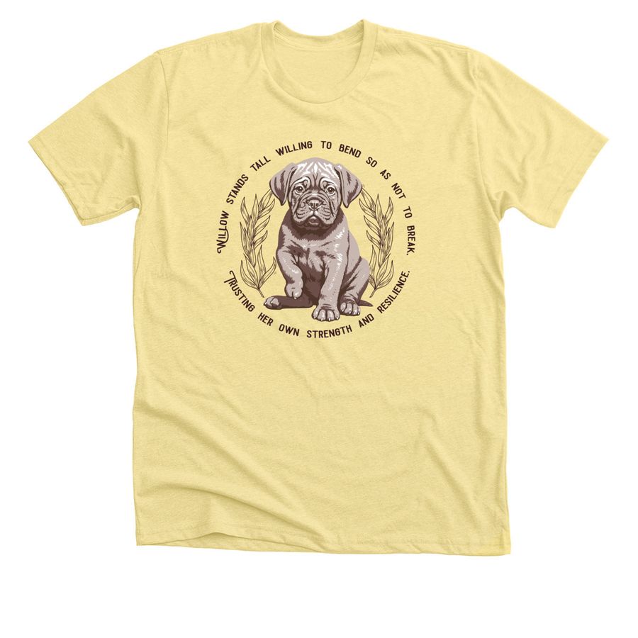 Willow Dogue de Bordeaux Rescue&nbsp;, a Heather Yellow Gold Premium Unisex Tee