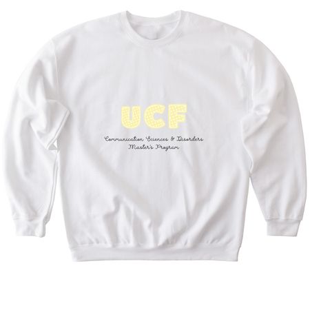 Master's Program Design, a White Softstyle Crewneck Sweatshirt