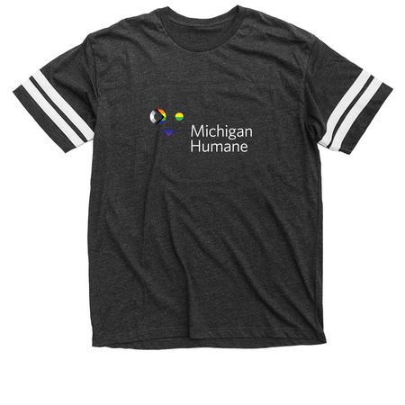 Michigan Humane x Ruth&nbsp;, a Vintage Smoke / White Football Jersey Tee