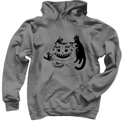Pumpkins & PowerDrills, a Charcoal Pullover Hoodie