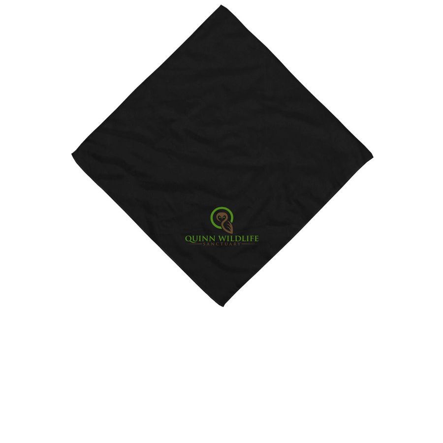 Quinn Wildlife Sanctuary Bandana, a Black Cotton Bandana