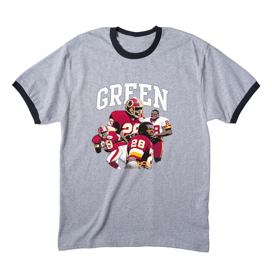 Washington Redskins Merch, a Athletic Heather/ Jet Black Cotton Ringer Tee
