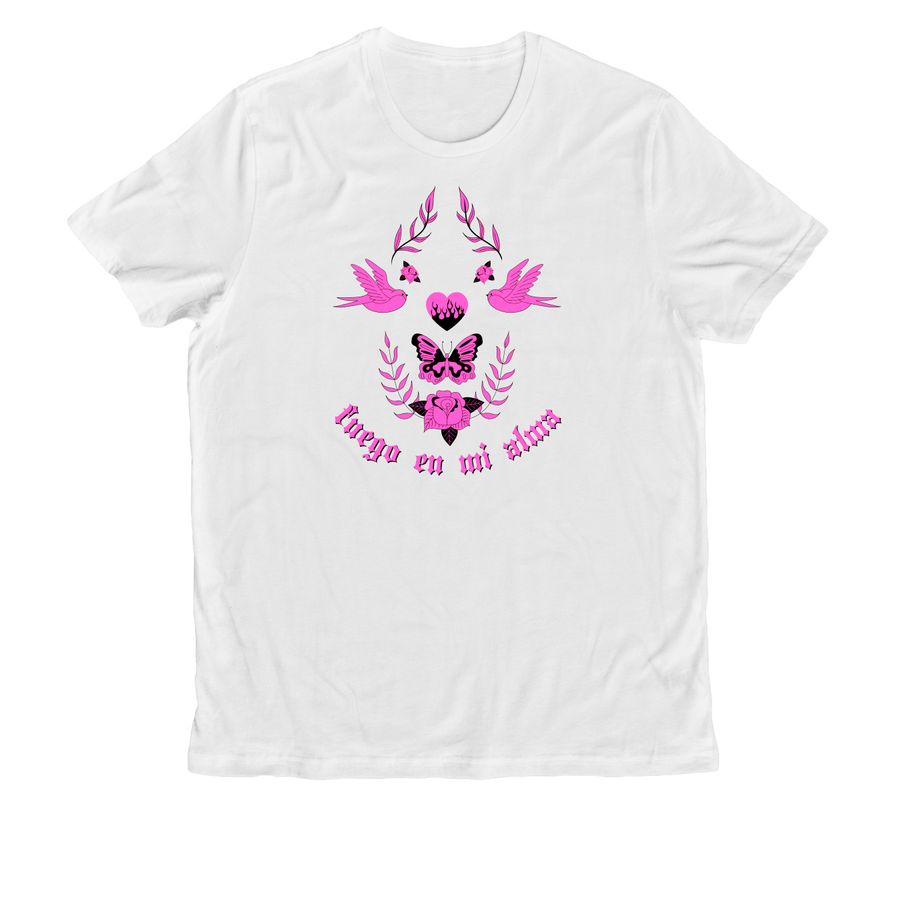 fuego en mi alma, a Bright White Allmade Organic Cotton Unisex Tee