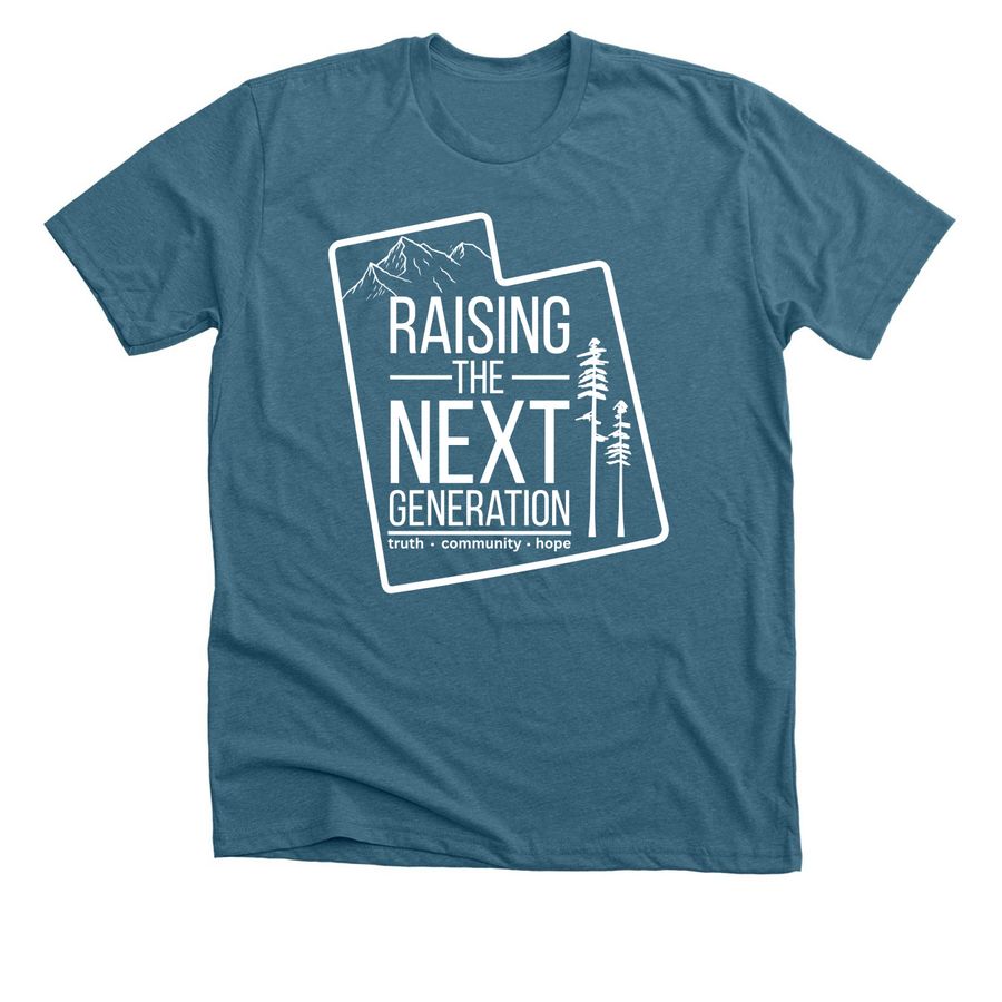 Wear the Mission, a Heather Deep Teal Premium Unisex Tee
