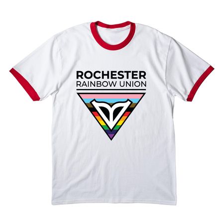 Tees and Tanks, a White/ Red Cotton Ringer Tee