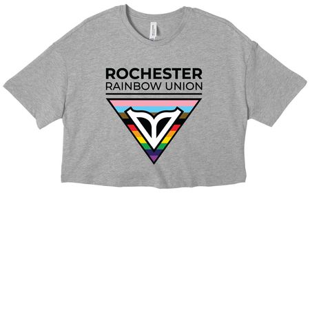 Tees and Tanks, a Athletic Heather Women?s Cropped Cotton Tee