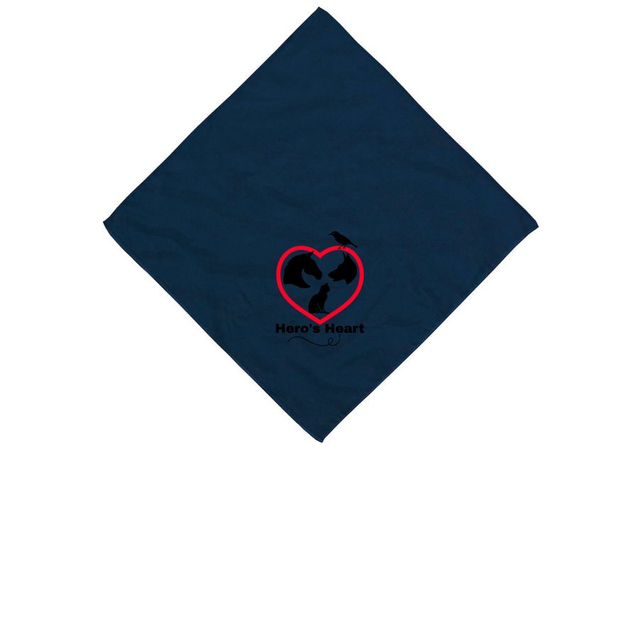Hero's Heart Bandana, a Navy Cotton Bandana