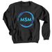 MSM Logo, a Black Crewneck Sweatshirt