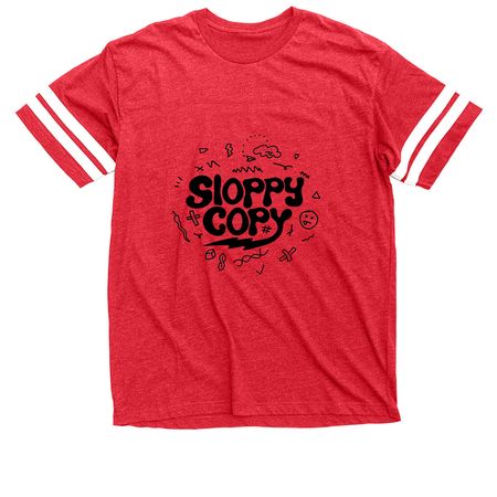 Sloppy Copy Logo Merch, a Vintage Red / White Football Jersey Tee