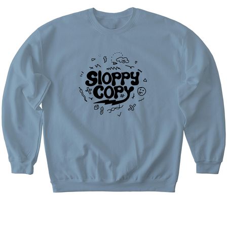 Sloppy Copy Logo Merch, a Stone Blue Softstyle Crewneck Sweatshirt