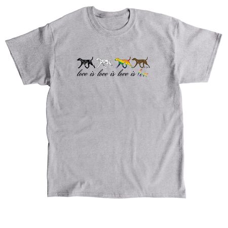 Love Is Love Dalmatian, a Sport Grey Classic Unisex Tee
