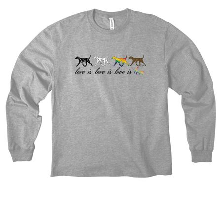 Love Is Love Dalmatian, a Athletic Heather Unisex Heavyweight Long Sleeve Tee