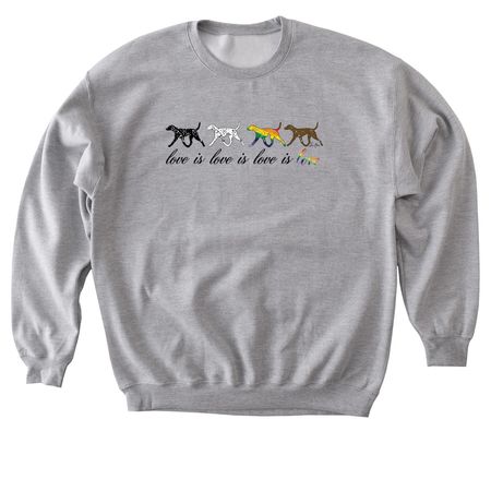 Love Is Love Dalmatian, a Sport Grey Softstyle Crewneck Sweatshirt