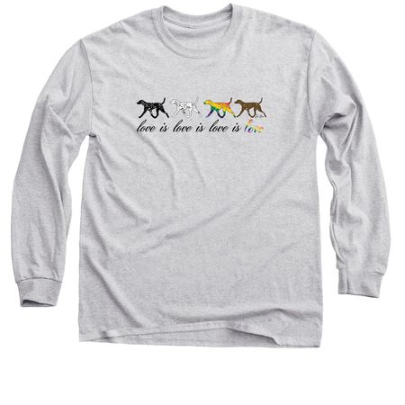 Love Is Love Dalmatian, a Sport Grey Classic Long Sleeve Tee