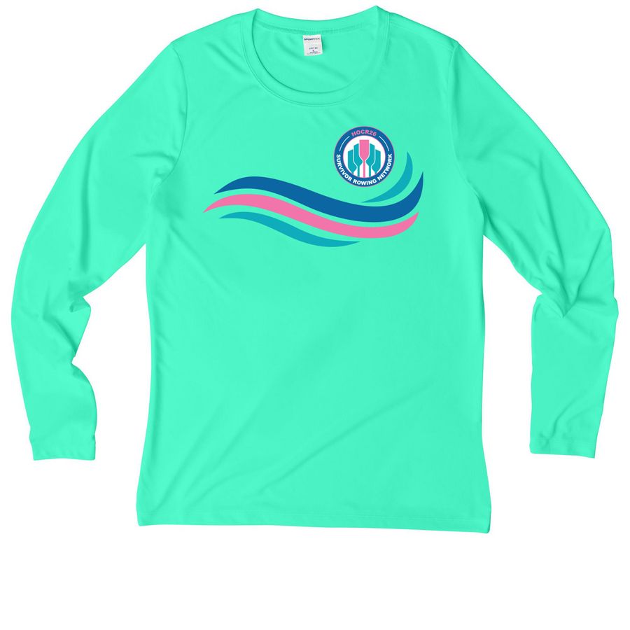 SRN/HOCR26&nbsp; Wave - Performance Top, a Bright Seafoam Women's UV Performance Long Sleeve Tee