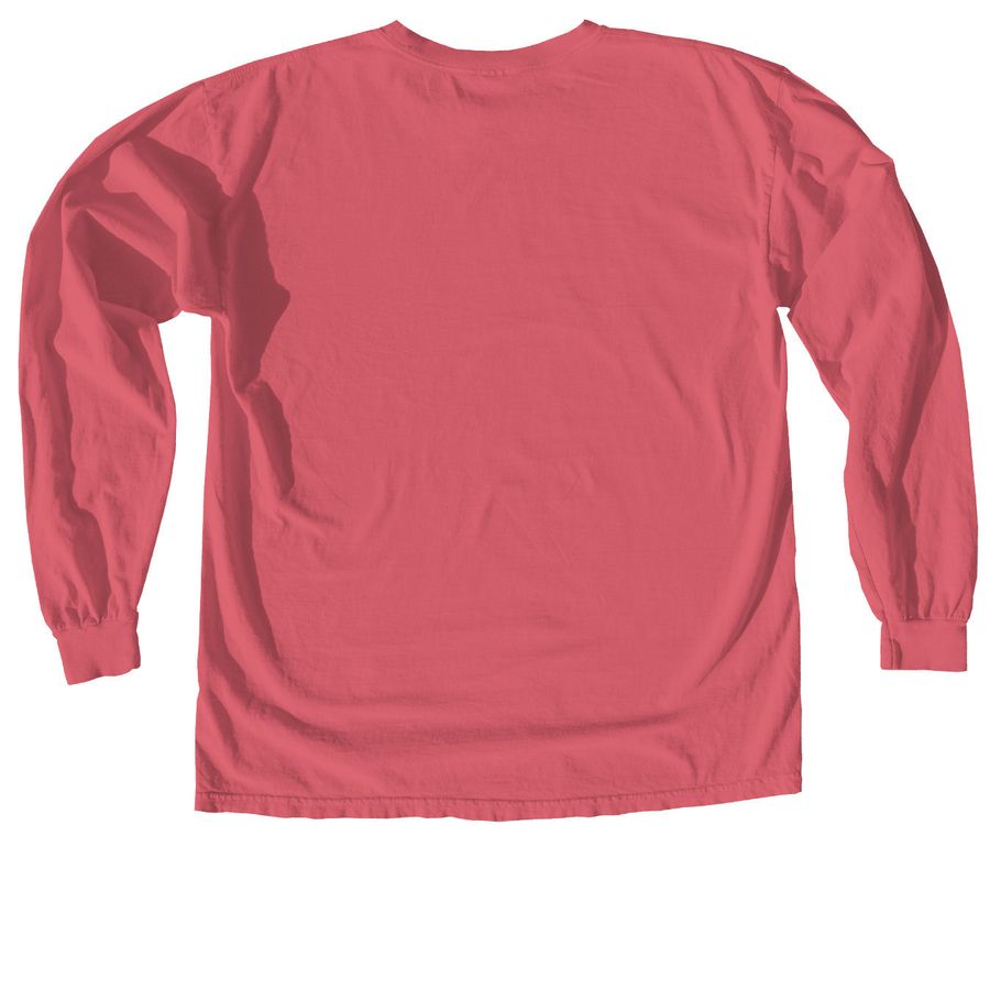 Boobies and Scars (Dark), a Crimson Comfort Colors Long Sleeve Tee (back-view)