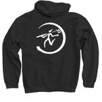 Foolish Hoodie, a Black Pullover Hoodie (back-view)