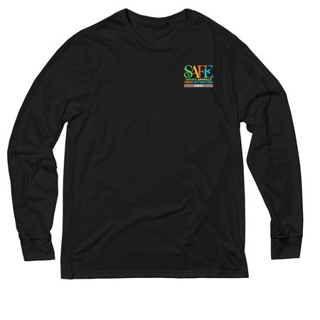 SAFE Gibbon - Rosie the Gibbon, a Deep Black Allmade Eco Triblend Long Sleeve Tee