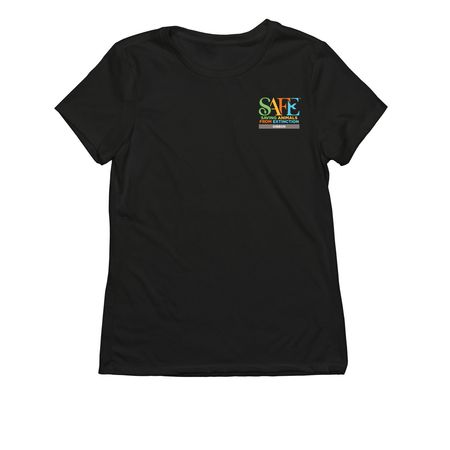 SAFE Gibbon - Rosie the Gibbon, a Deep Black Allmade Eco Triblend Women?s Tee
