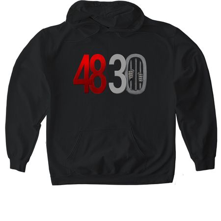 48 30&nbsp;, a Black Gildan Softstyle Pullover Hoodie