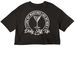 Stuffed Olive Dirty Martini (Dark Mode), a Black Women?s Cropped Cotton Tee (back-view)