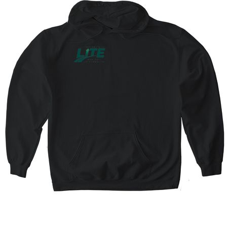 LITE, a Black Gildan Softstyle Pullover Hoodie