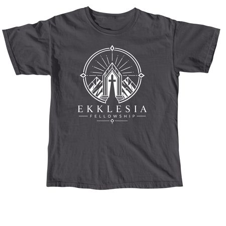 Ekklesia Fellowship Walking With God Together, a Graphite Comfort Colors Unisex Tee