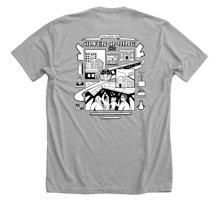 Downtown Silver Spring Swag, a Athletic Heather Premium Unisex Tee (back-view)