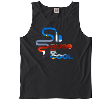 Russ B. Cool CV PRIDE, a Black Comfort Colors Tank Top