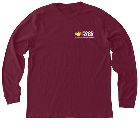 Food Bank Classic Logo, a Heather Cardinal Premium Long Sleeve Tee