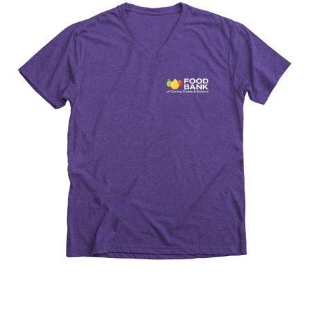 Food Bank Classic Logo, a Purple Rush Premium V-Neck Tee